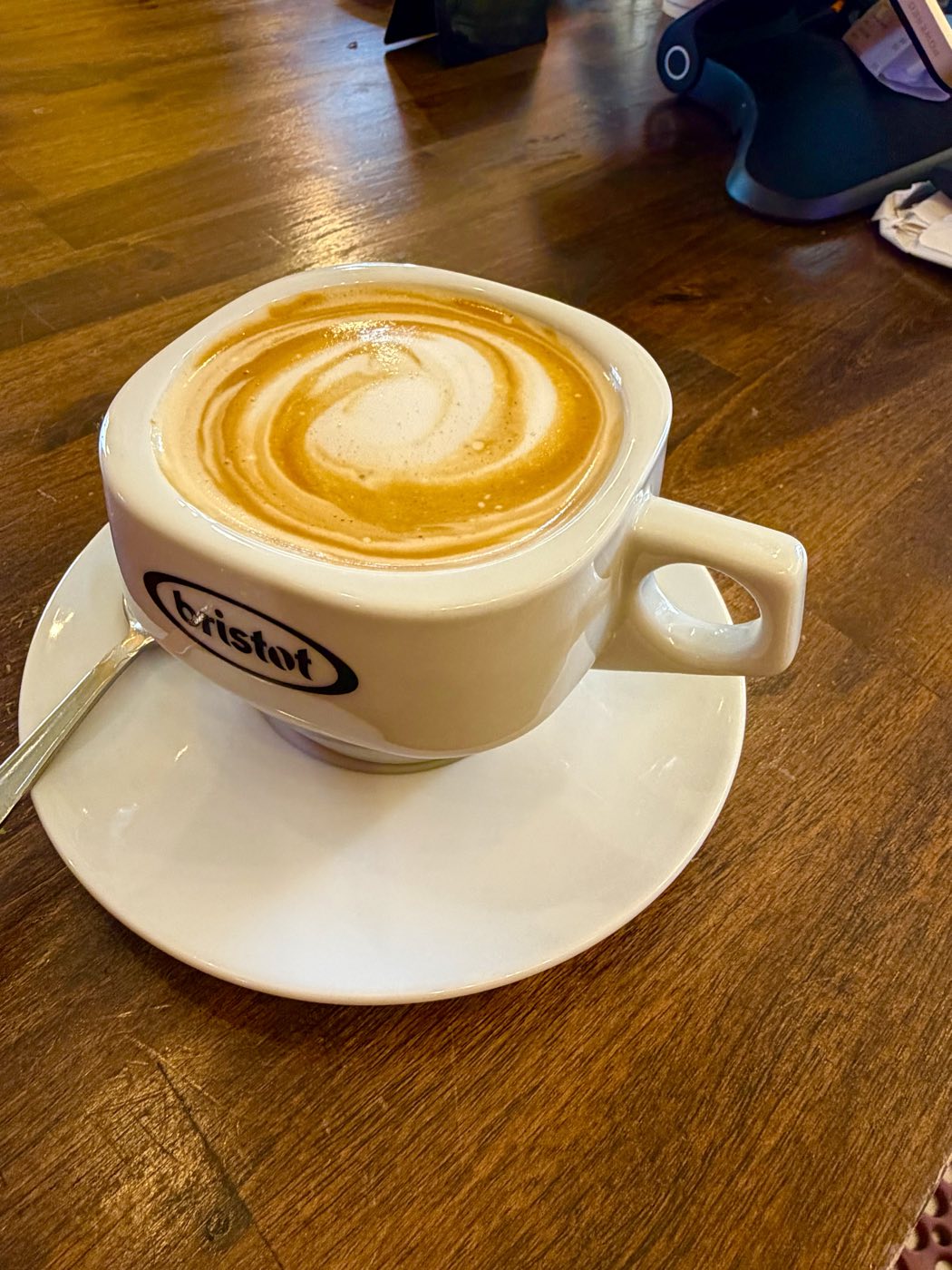 A cappuccino served in a Bristot cup at Tino's Tazza, Kingston NJ